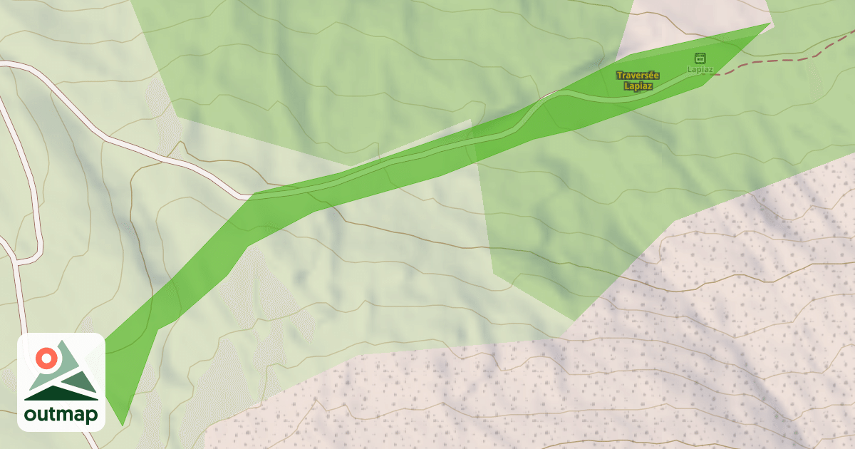 Map of Traversée Lapiaz