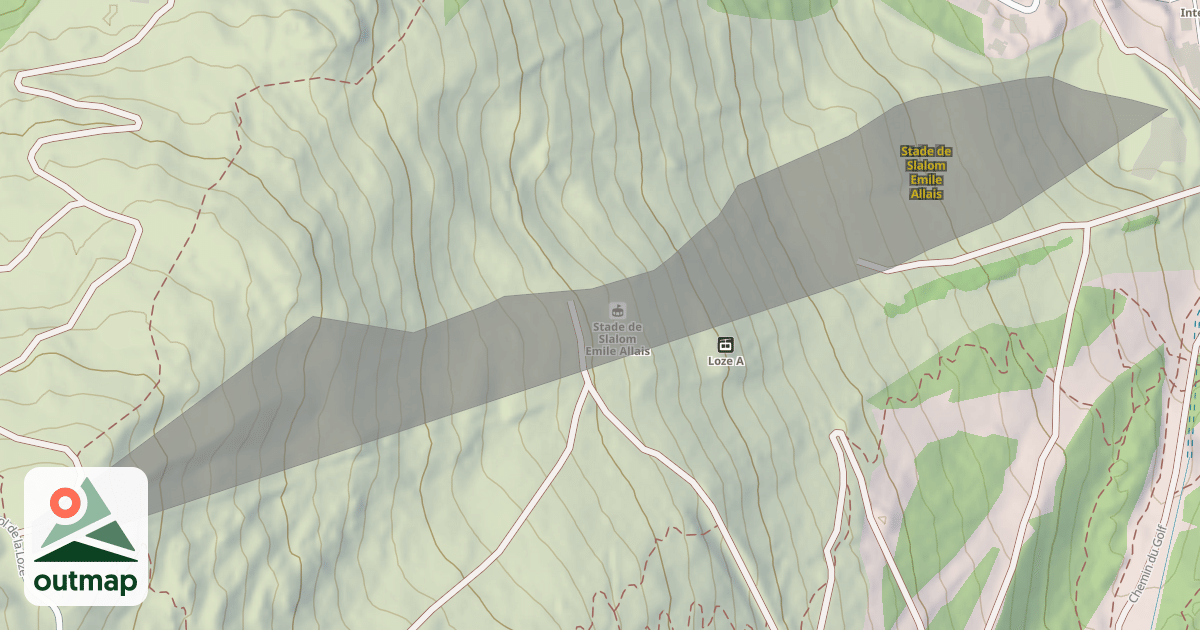 Map of Stade de Slalom Emile Allais