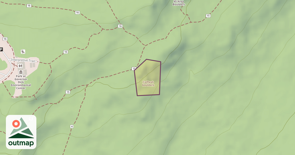 Map of Colflesh boulders