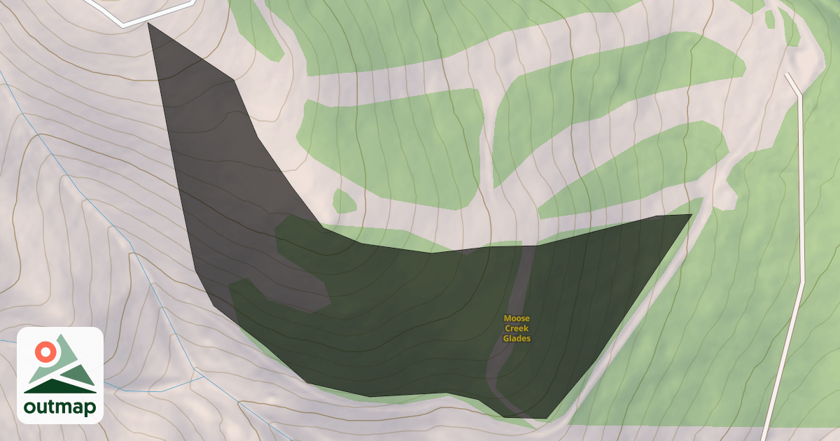 Map of Moose Creek Glades
