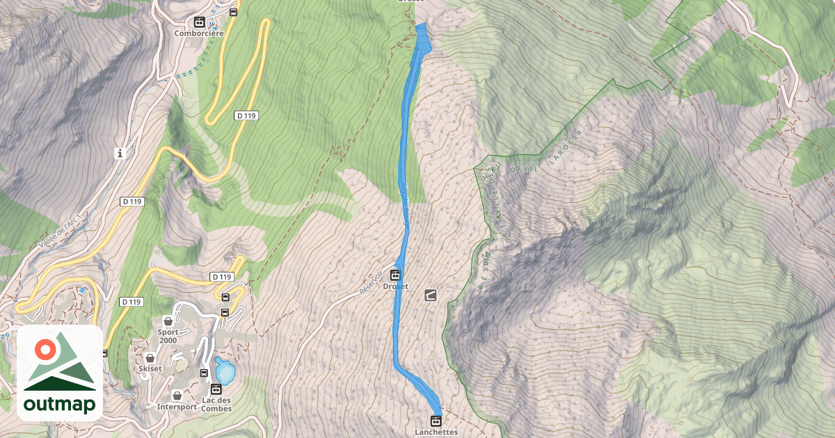 Map of Aiguille Rouge
