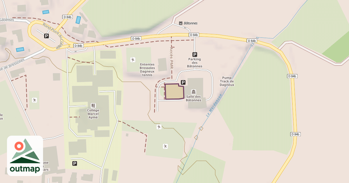 Map of Mur d'escalade des Bâtonnes