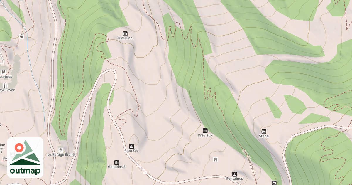 Map of Snowpark des Fontaines