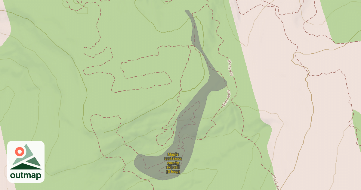 Map of Maple Leaf cross county ski trail (D loop)