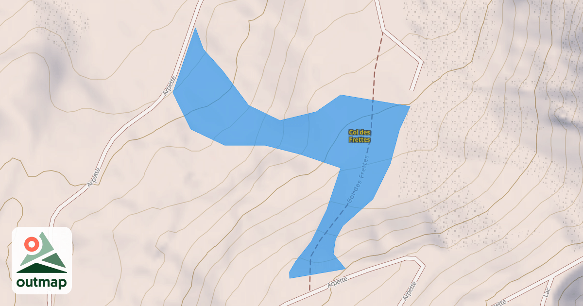 Map of Col des Frettes