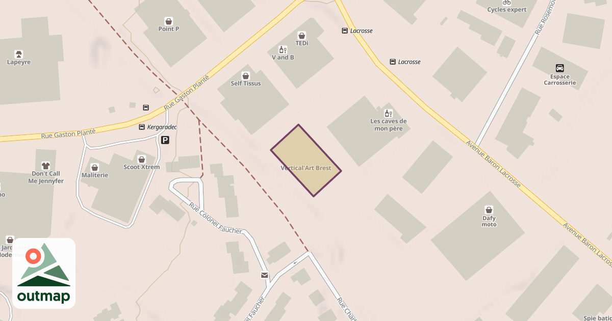 Map of Vertical'Art Brest