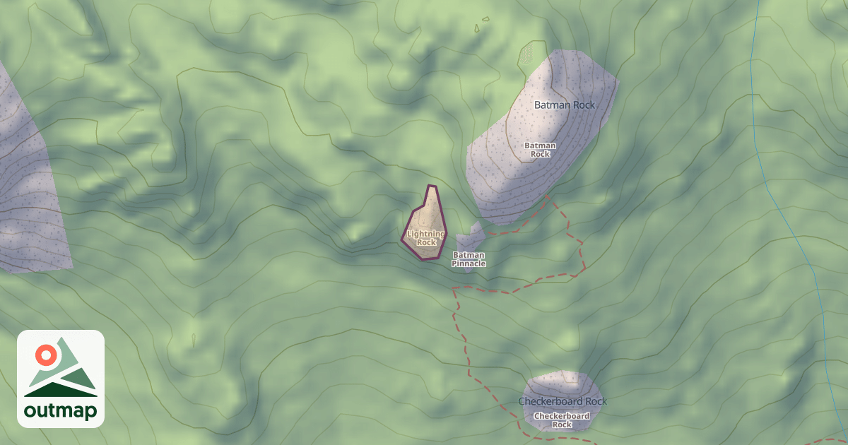 Map of Lightning Rock