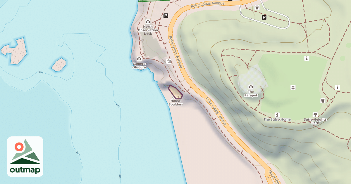 Map of Cliff House Boulders