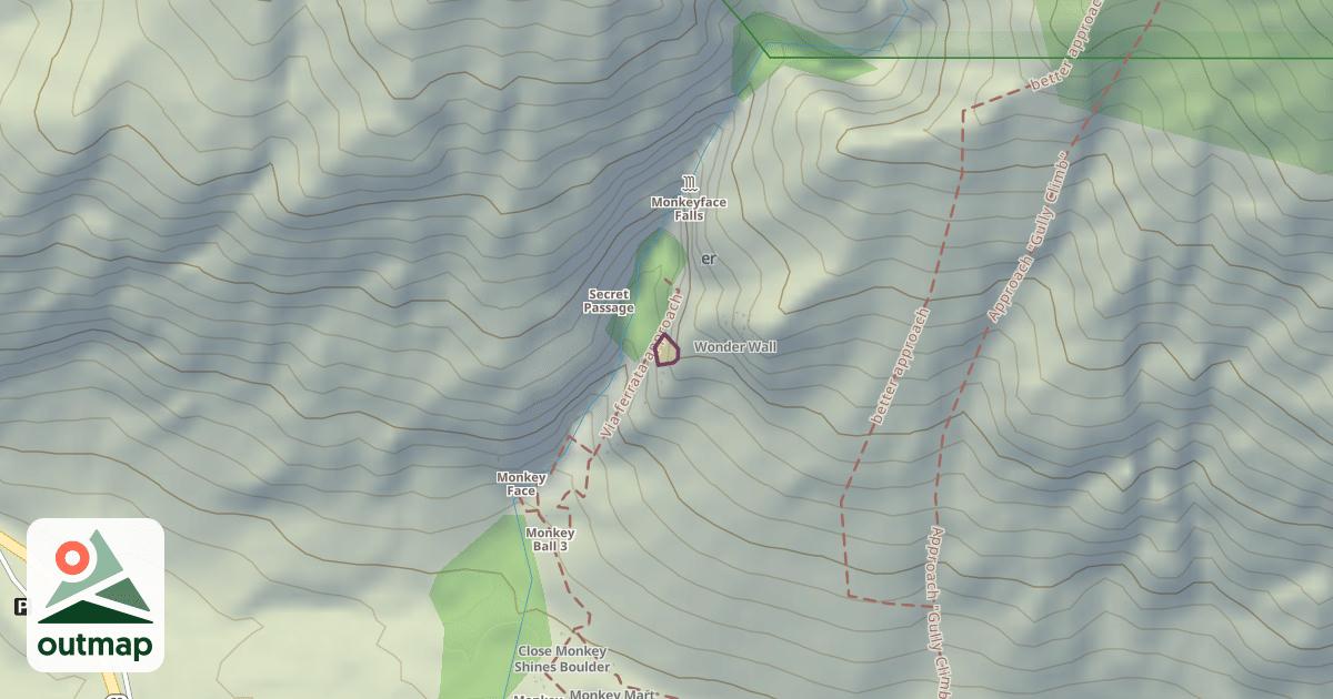 Map of Cascade Wall