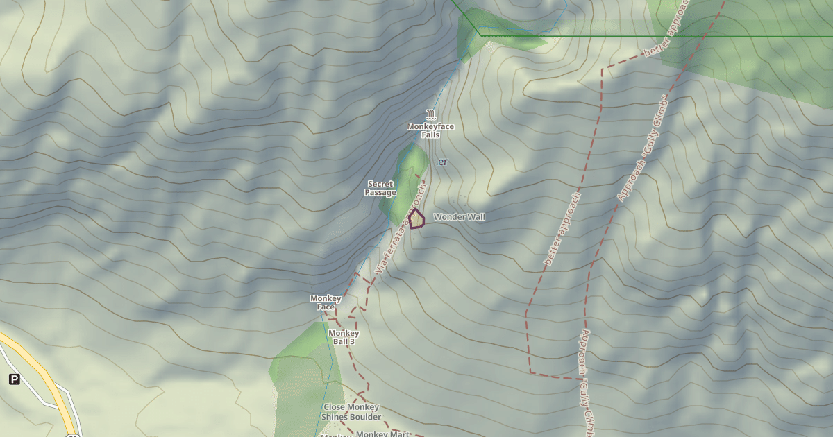 Map preview of Cascade Wall
