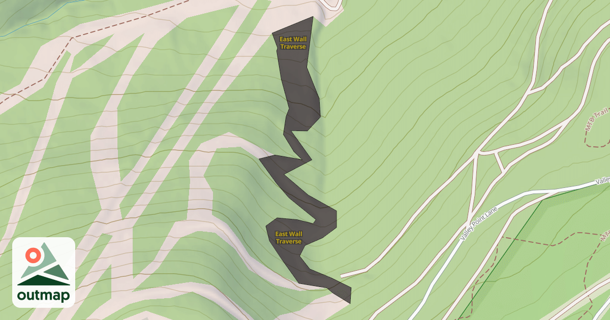 Map of East Wall Traverse