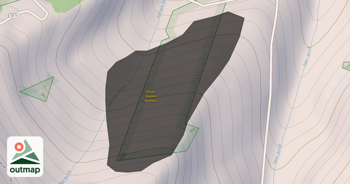 Map of Silver Queen Dumps