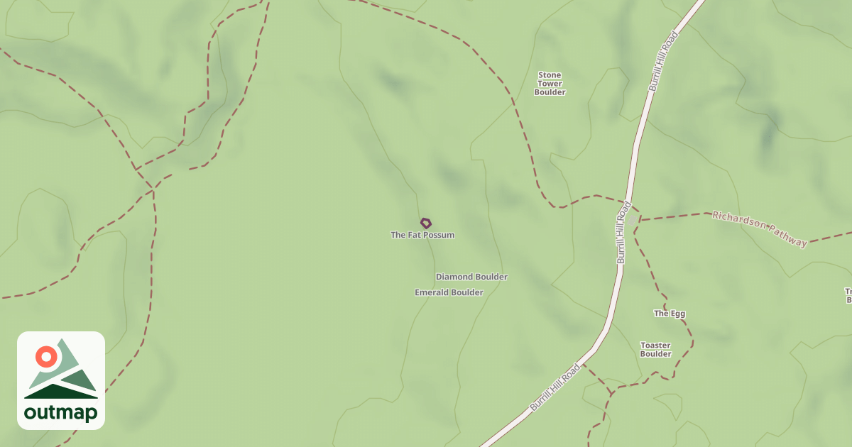 Map of Climbing Boulder