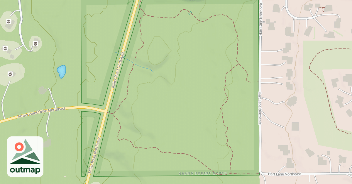 Map of Grand Forest North Trail System