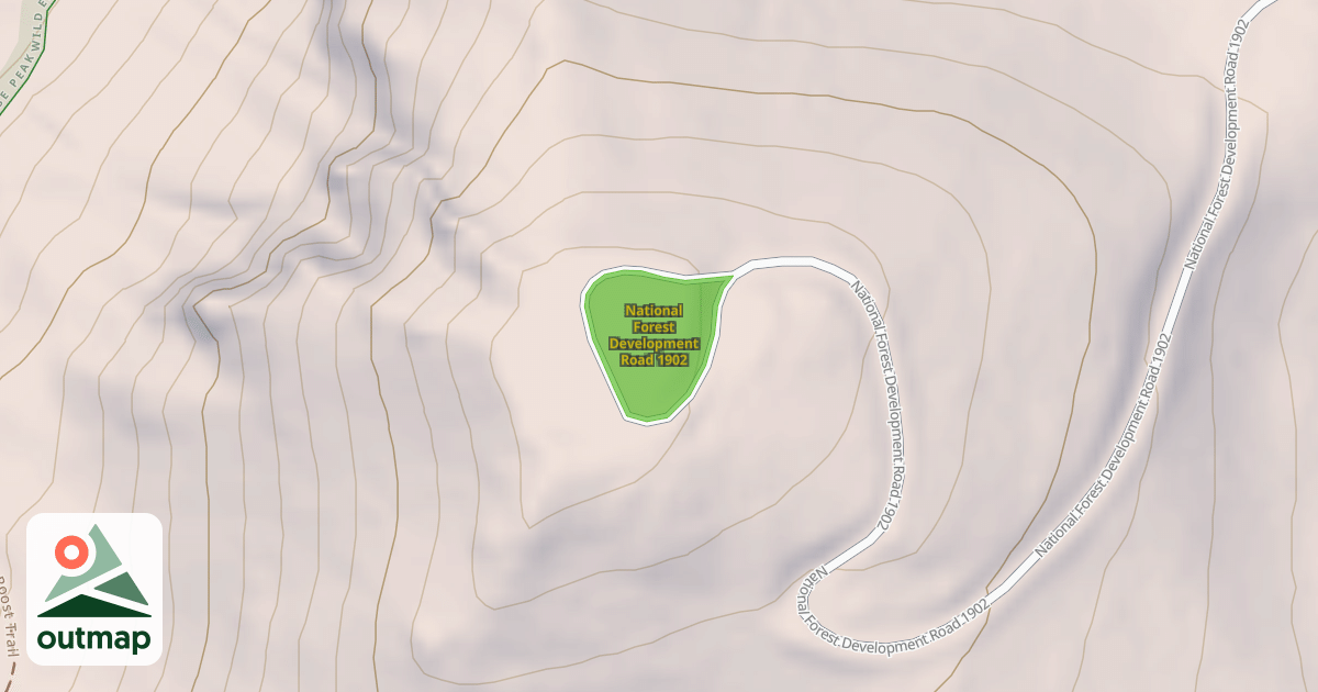 Map of National Forest Development Road 1902