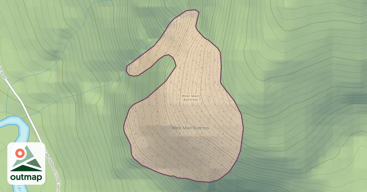 Map of West Main Buttress