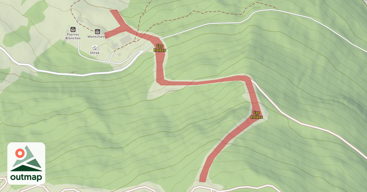 Map of Les Pelées