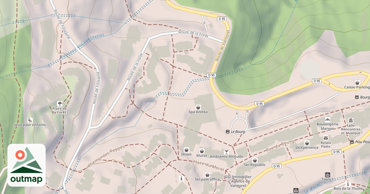 Map of Piste de Luge