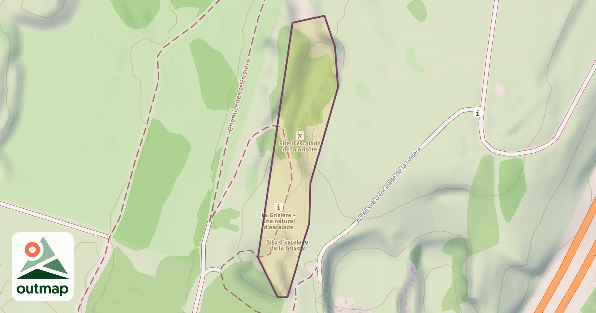 Map of Site d'escalade de la Grisère