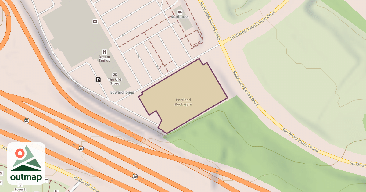 Map of Portland Rock Gym