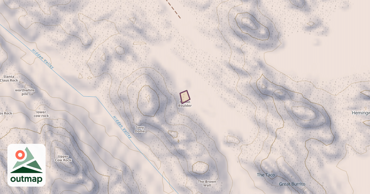 Map of Melon Boulder