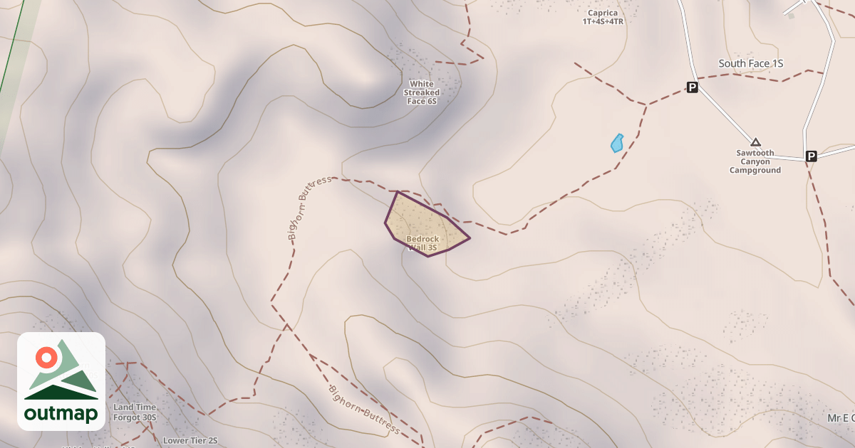 Map of Bedrock Wall 3S