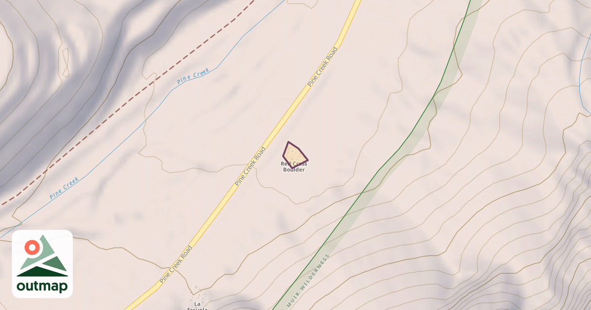 Map of Red Cross Boulder
