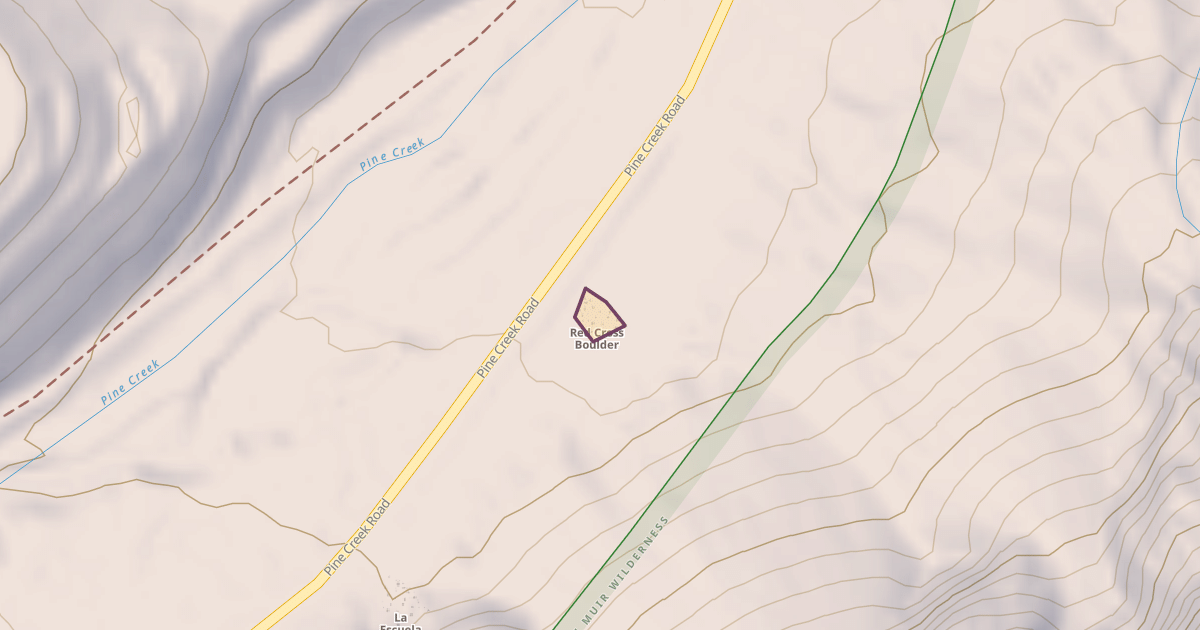 Map preview of Red Cross Boulder
