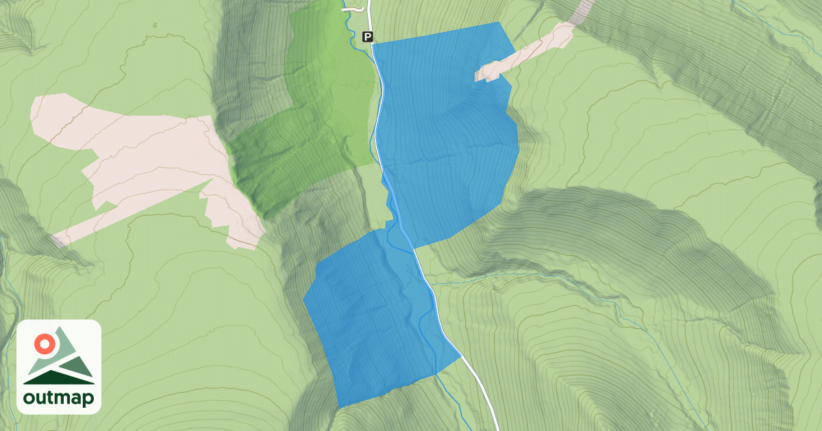 Map of Ski de montagne Marsoui