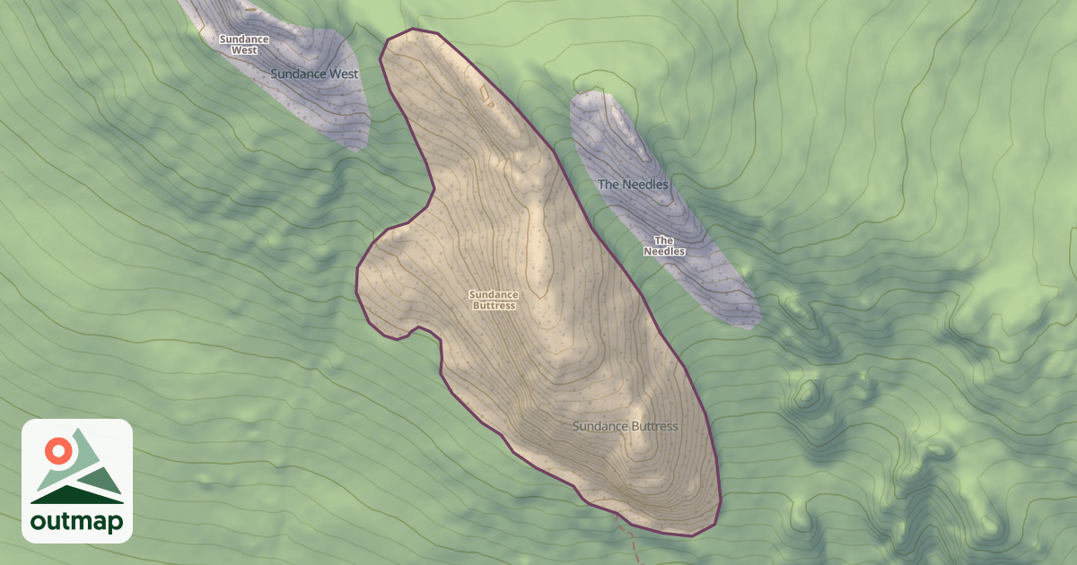 Map of Sundance Buttress