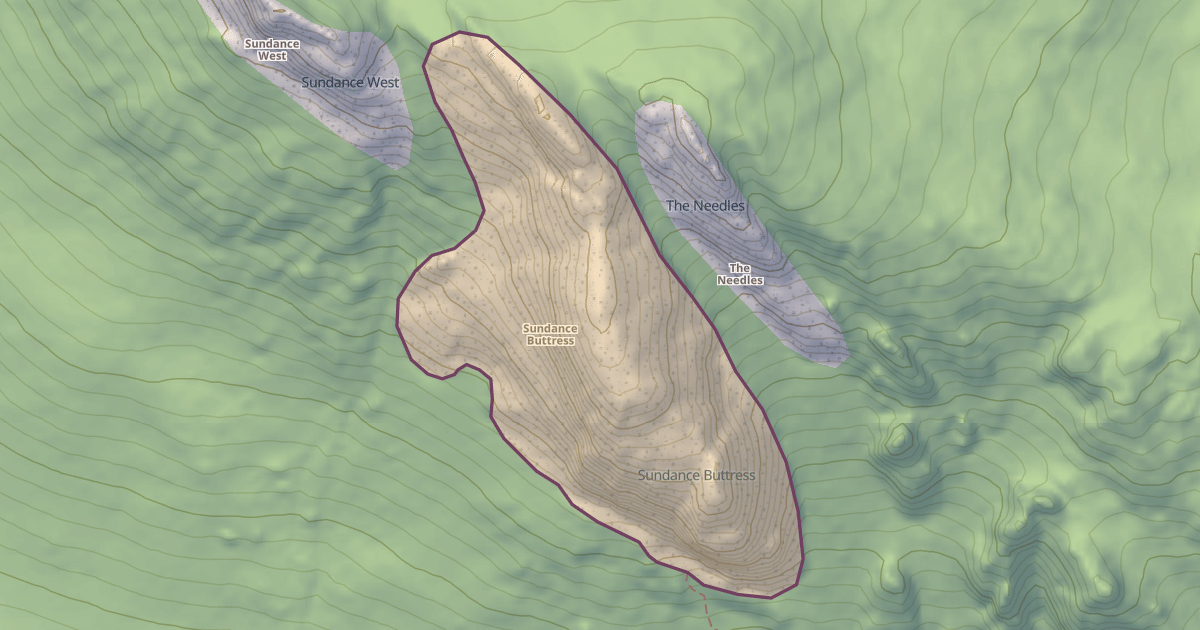 Map preview of Sundance Buttress