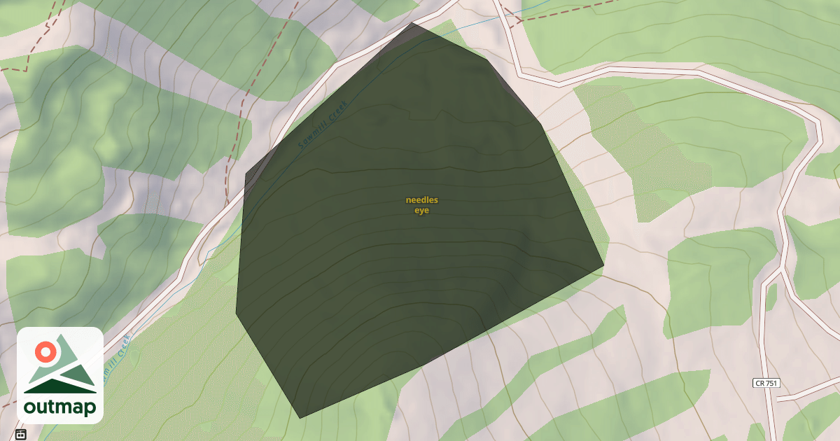 Map of needles eye