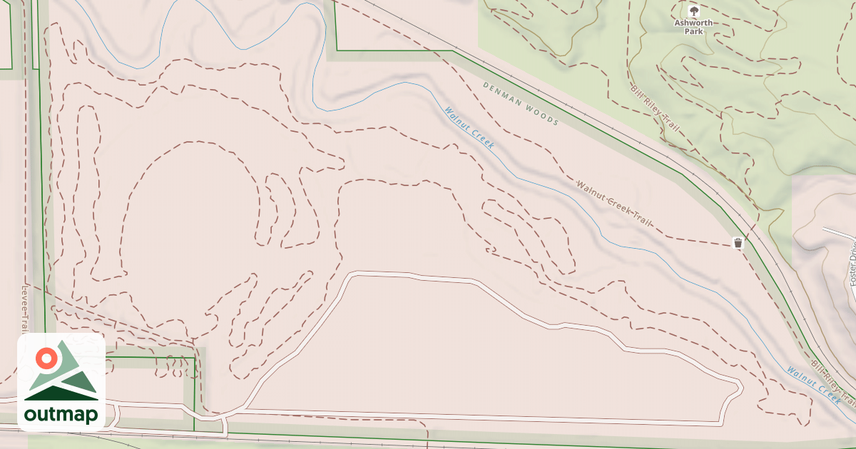 Map of Denmans Mountain Bike Trail