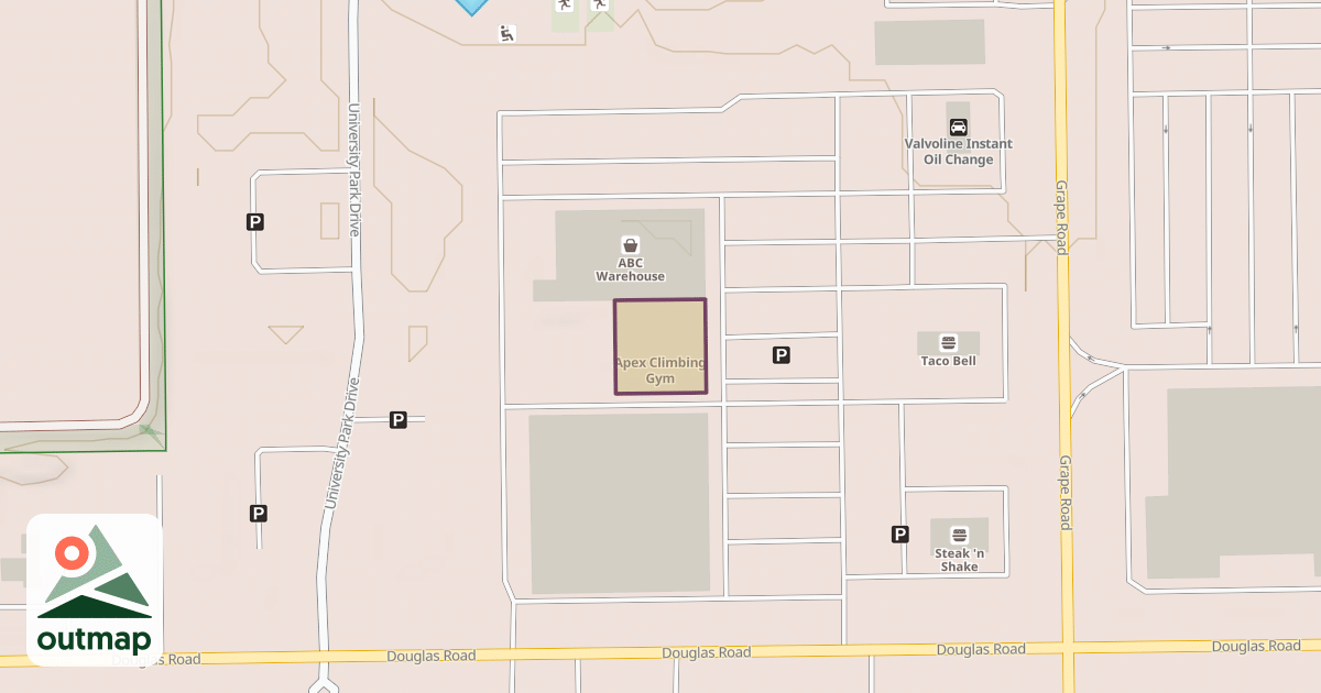 Map of Apex Climbing Gym