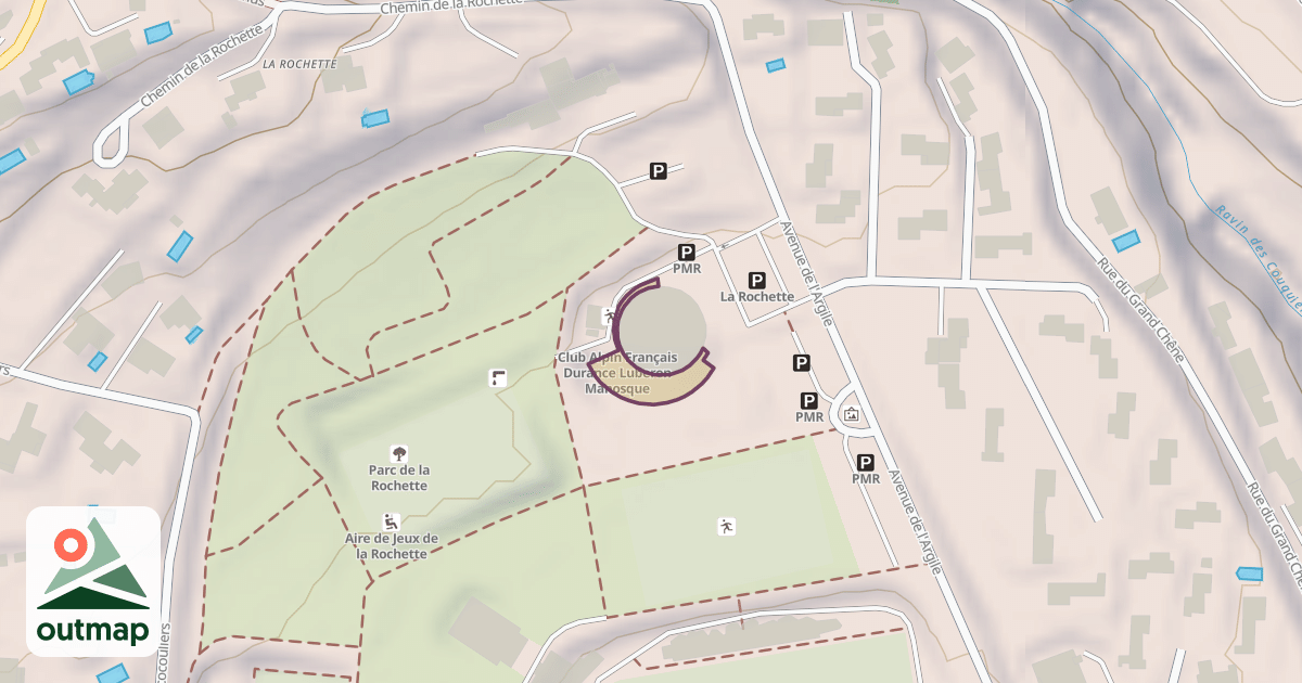 Map of Club Alpin Français Durance Luberon Manosque