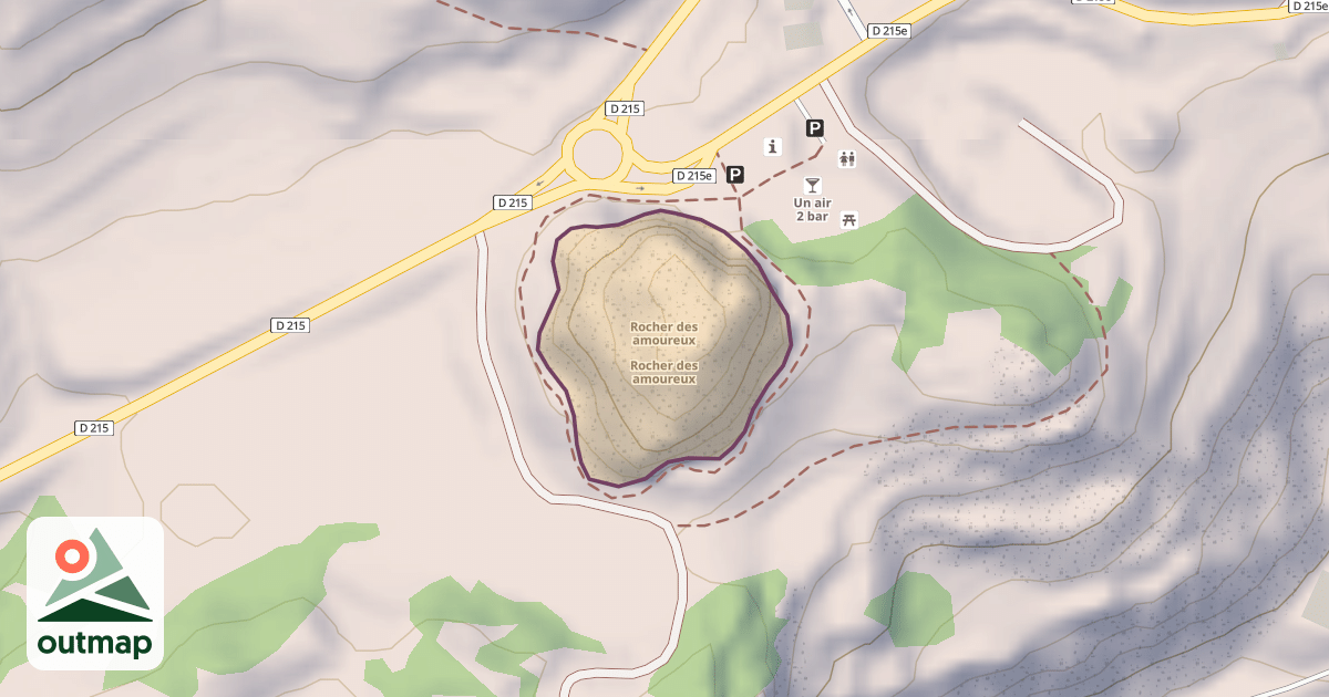 Map of Rocher des amoureux