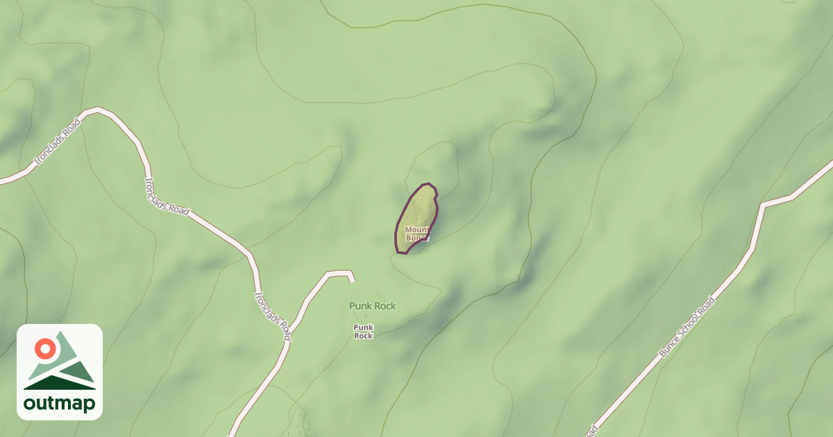 Map of Mount Boner