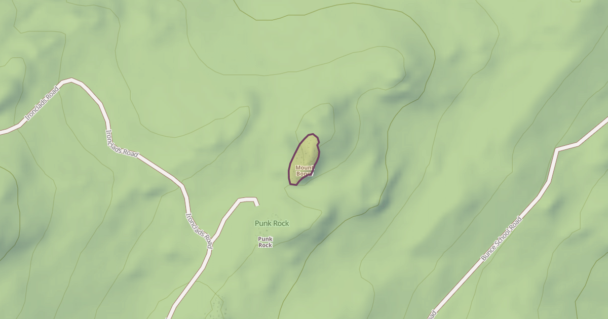 Map preview of Mount Boner