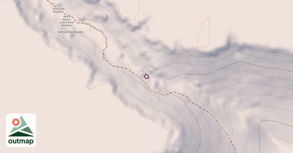 Map of Totty Boulder