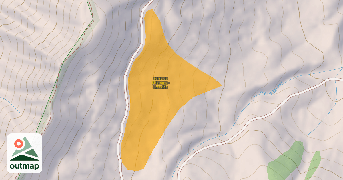 Map of Serre de l'Homme - Freeride