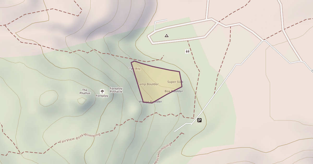 Map preview of Foreplay Bouldering