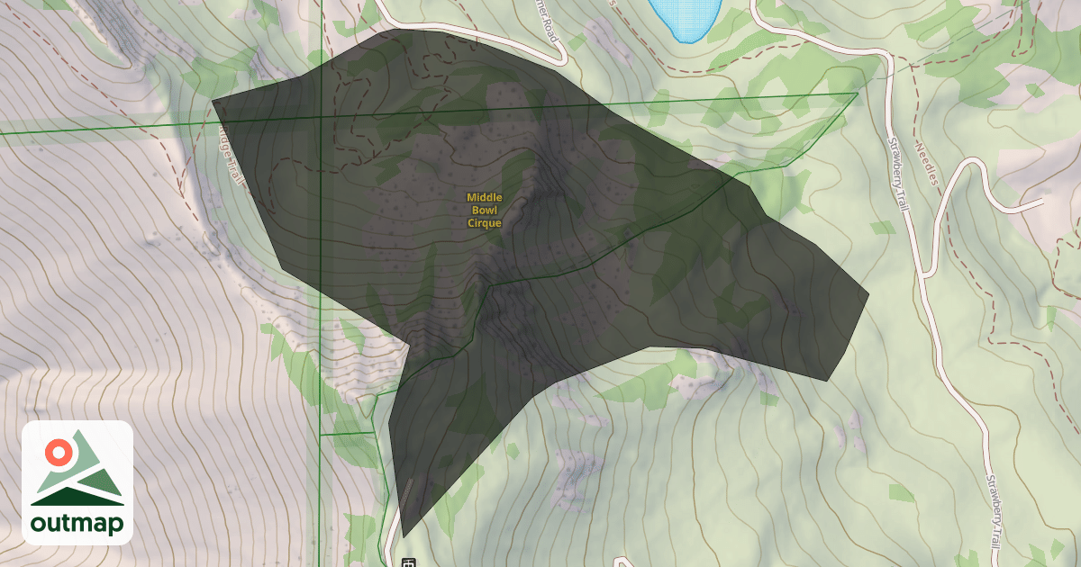 Map of Middle Bowl Cirque