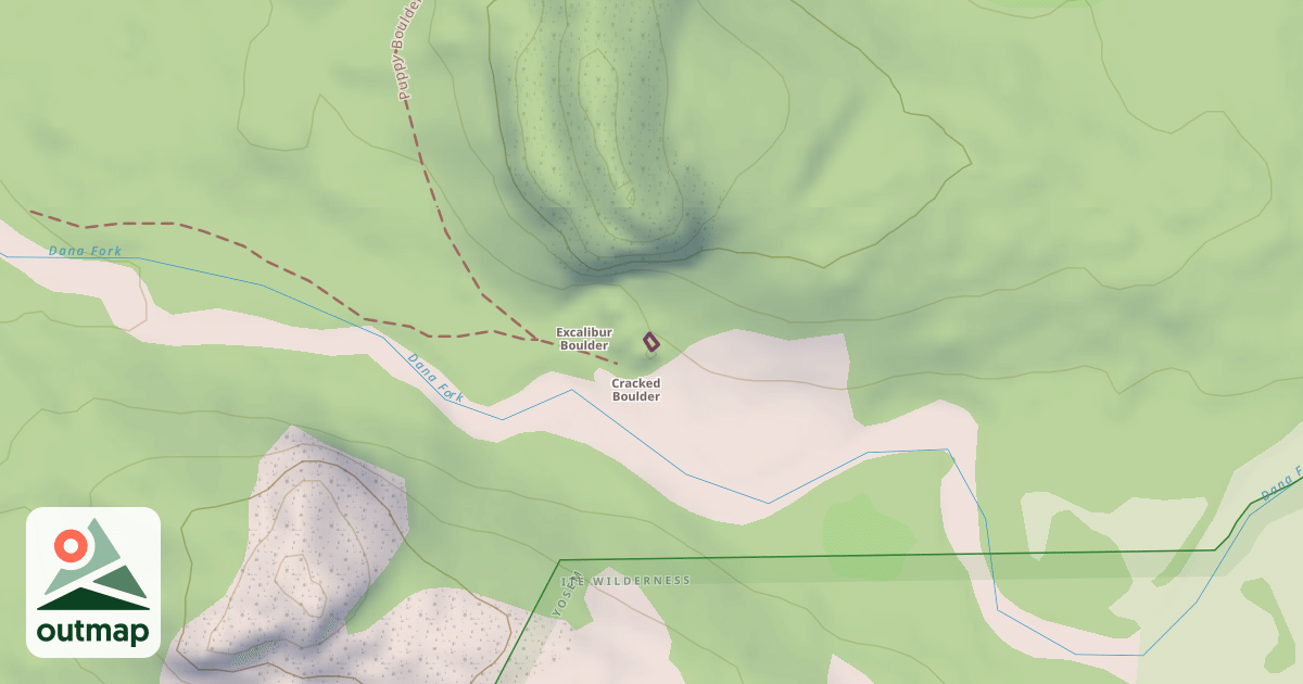 Map of Wave Boulder