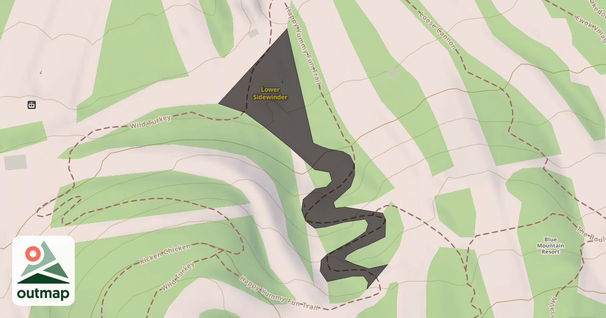 Map of Lower Sidewinder