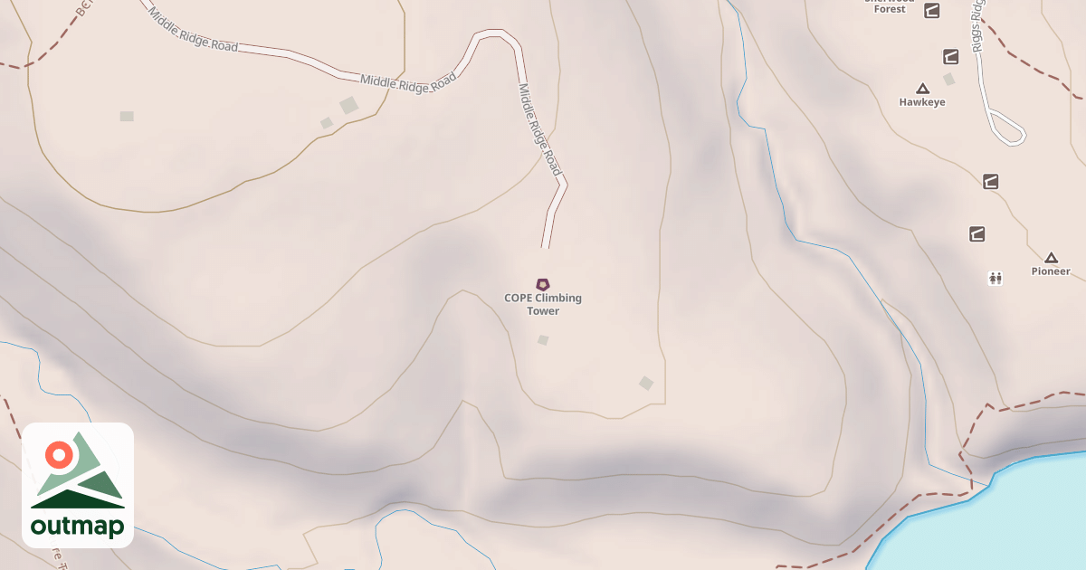 Map of COPE Climbing Tower