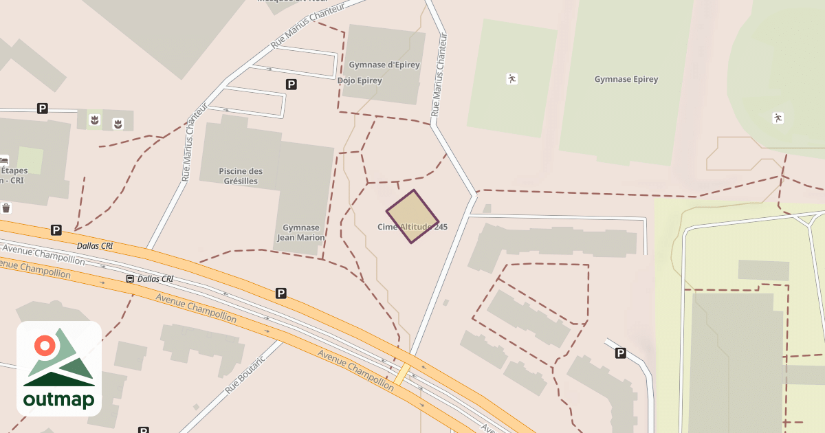Map of Cime Altitude 245
