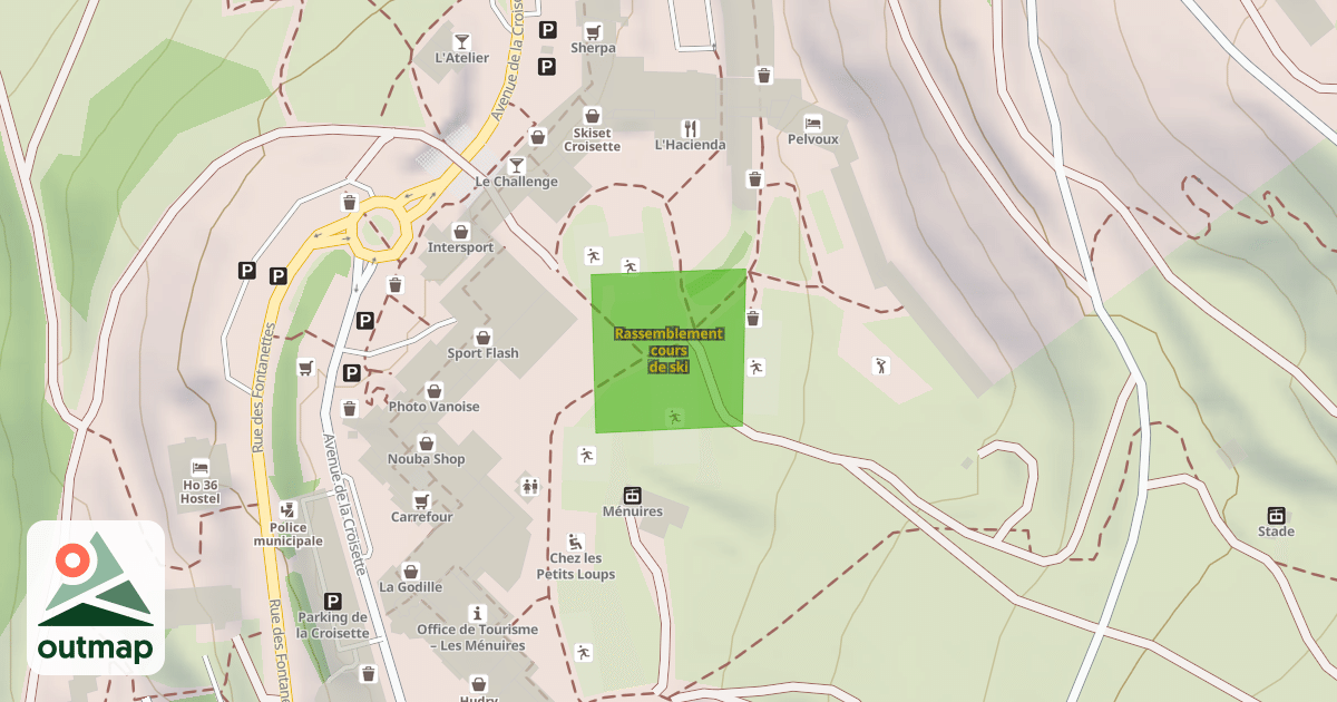 Map of Rassemblement cours de ski