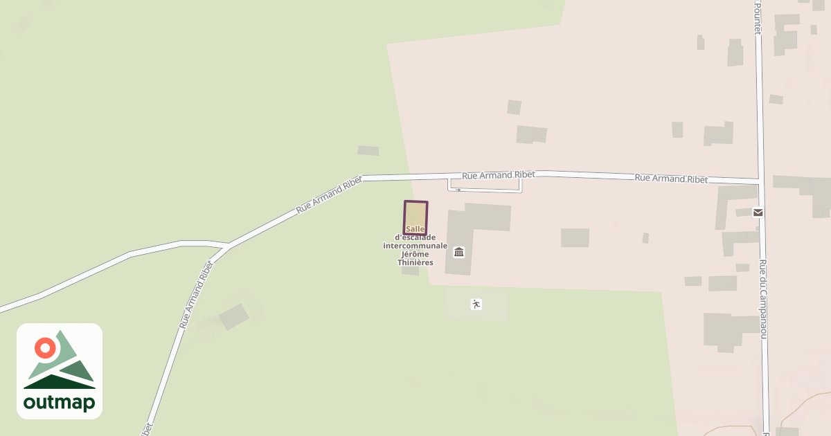 Map of Salle d'escalade intercommunale Jérôme Thinières