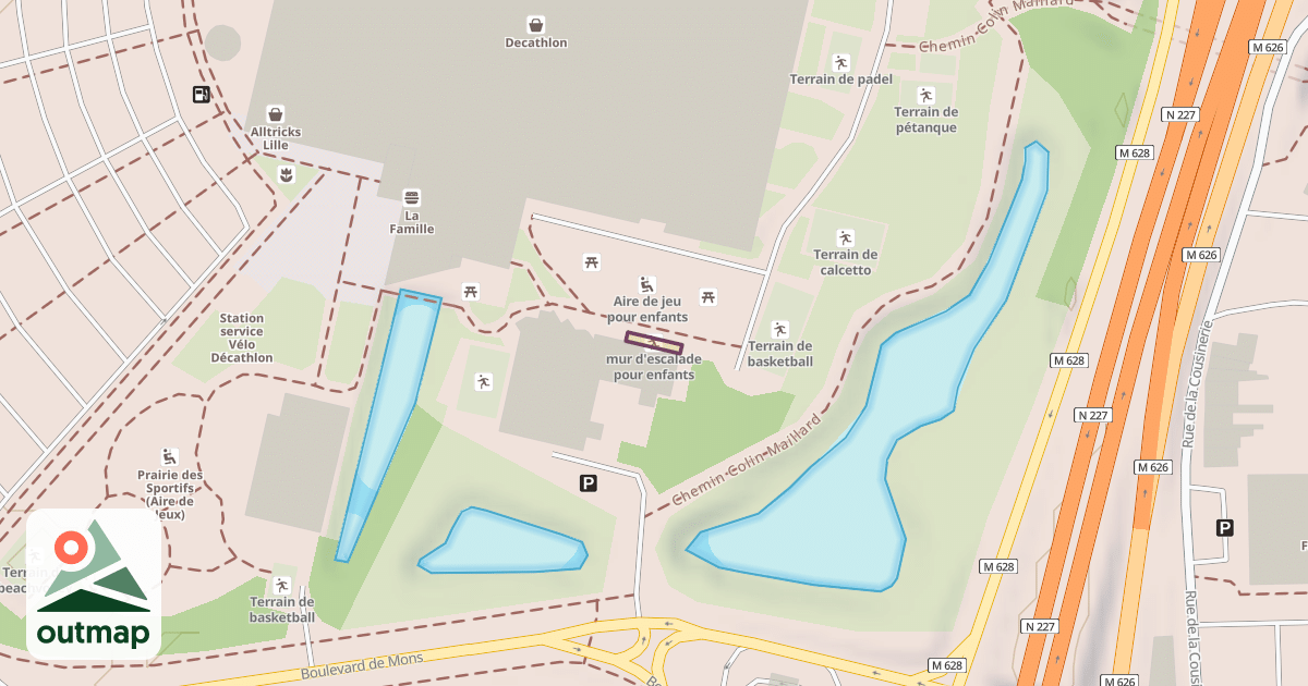 Map of mur d'escalade pour enfants