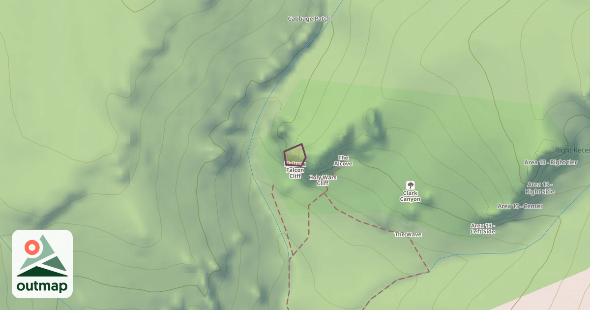 Map of Maltese Falcon Cliff